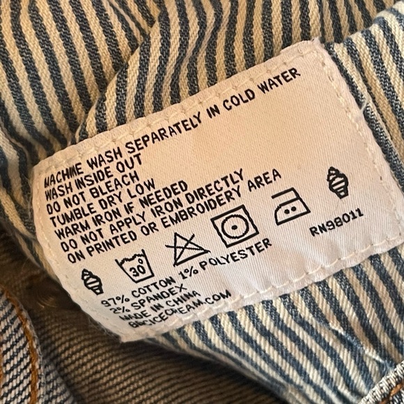 Ice cream Bill Breaker medium wash blue button fly patches distress jeans - Picture 5 of 15